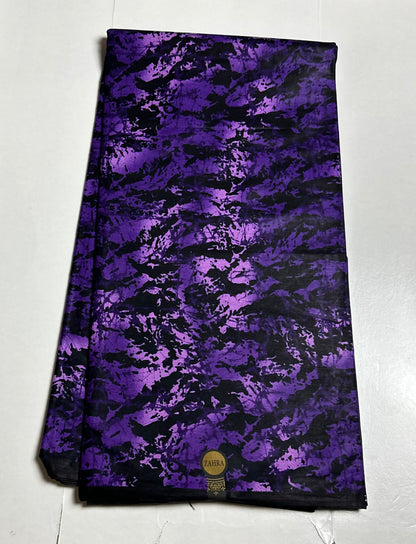African Print Fabric, Ankara - Purple Fabric
