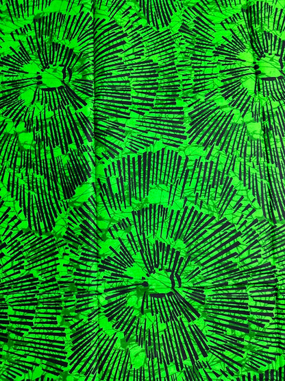 African Print Fabric, Ankara - Green Fabric