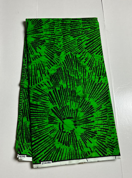 African Print Fabric, Ankara - Green Fabric