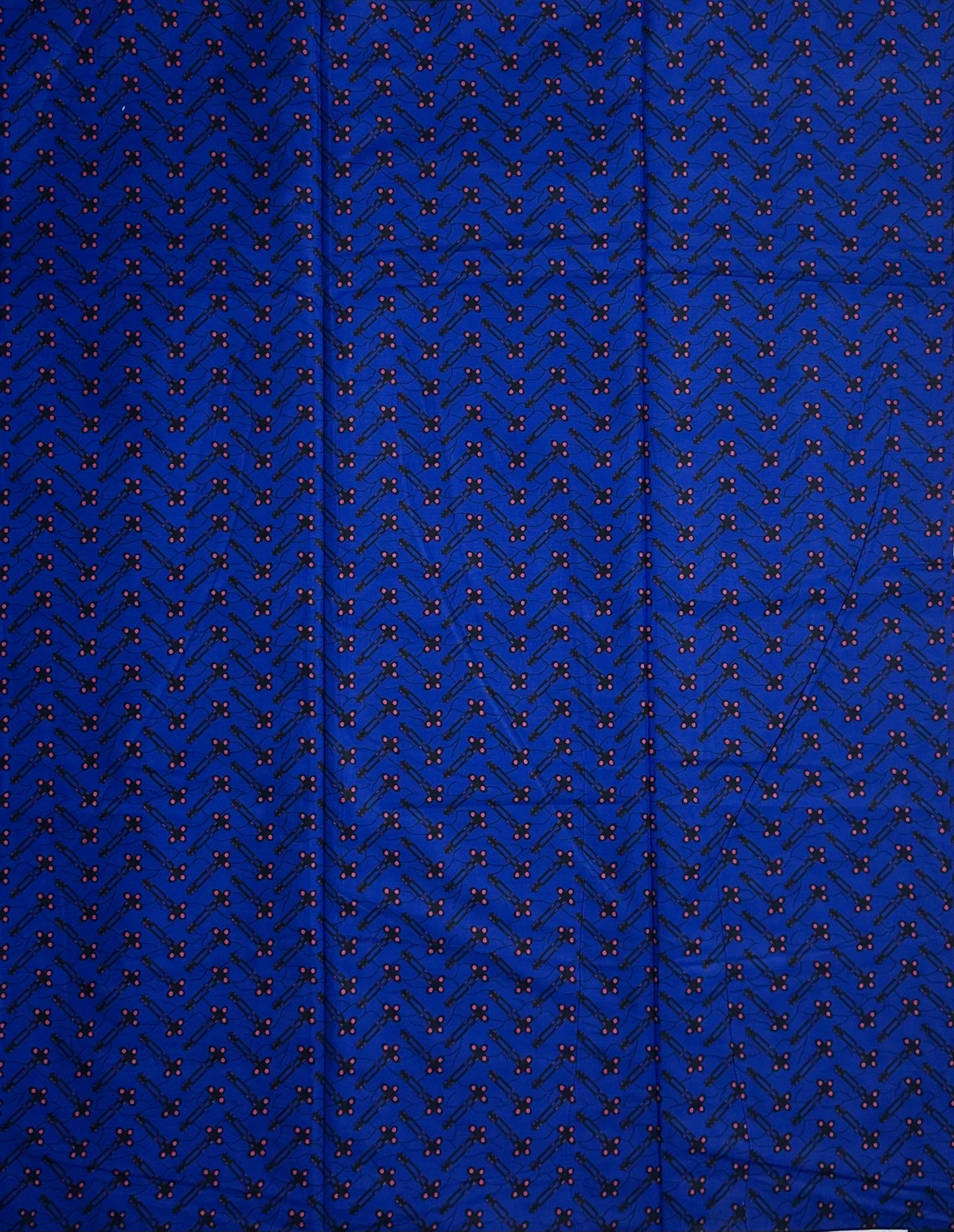 African Print Fabric, Ankara - Blue Fabric