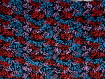 African Print Fabric, Ankara - Red, Blue Purple Fabric
