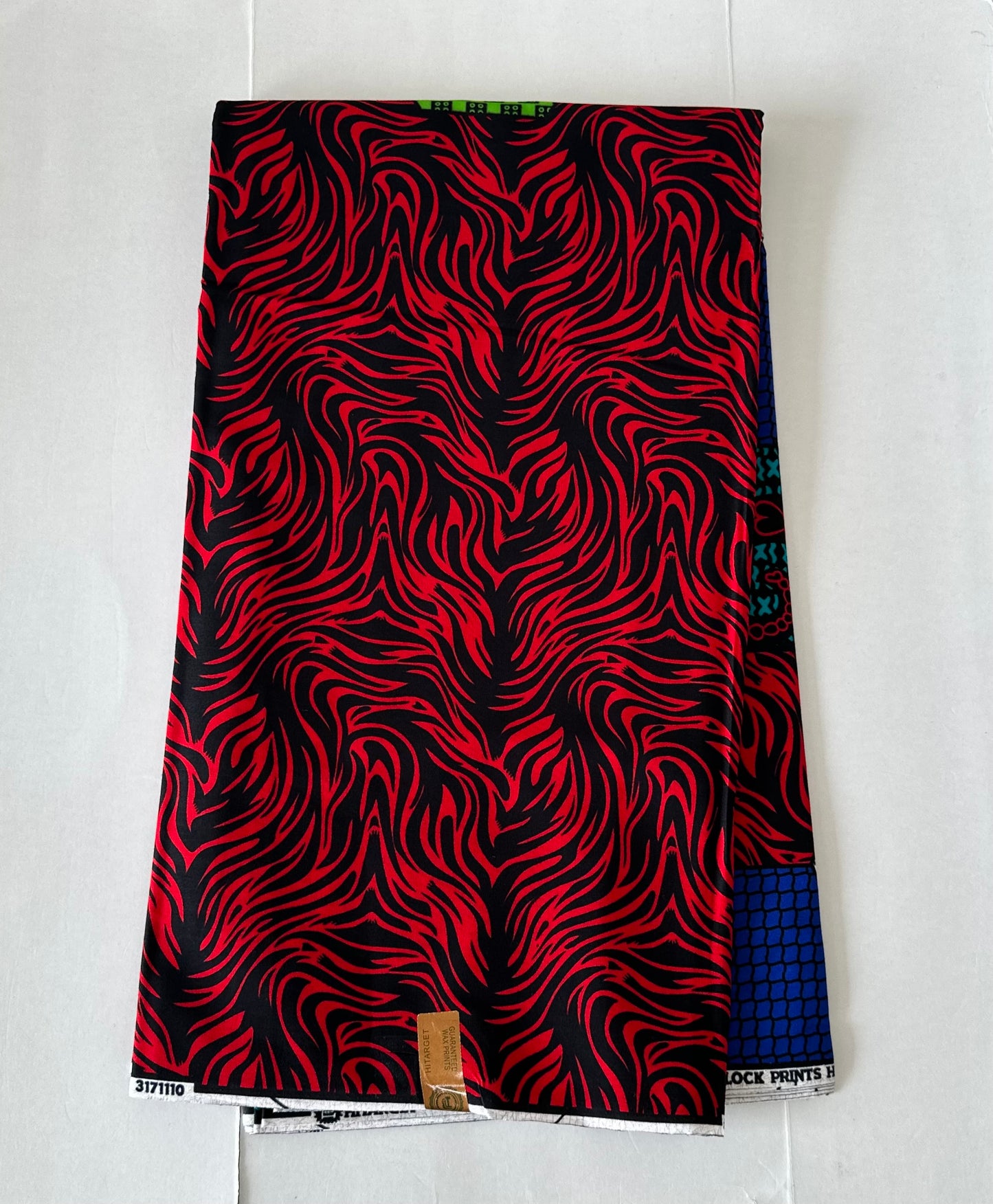 African Print Fabric, Ankara - Red Fabric