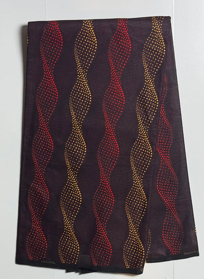 African Print Fabric, Red, Marigold Ankara Fabric