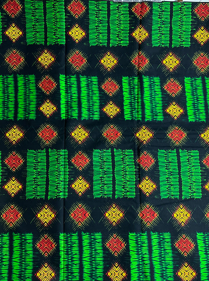 African Print Fabric, Ankara Fabric - Green Fabric