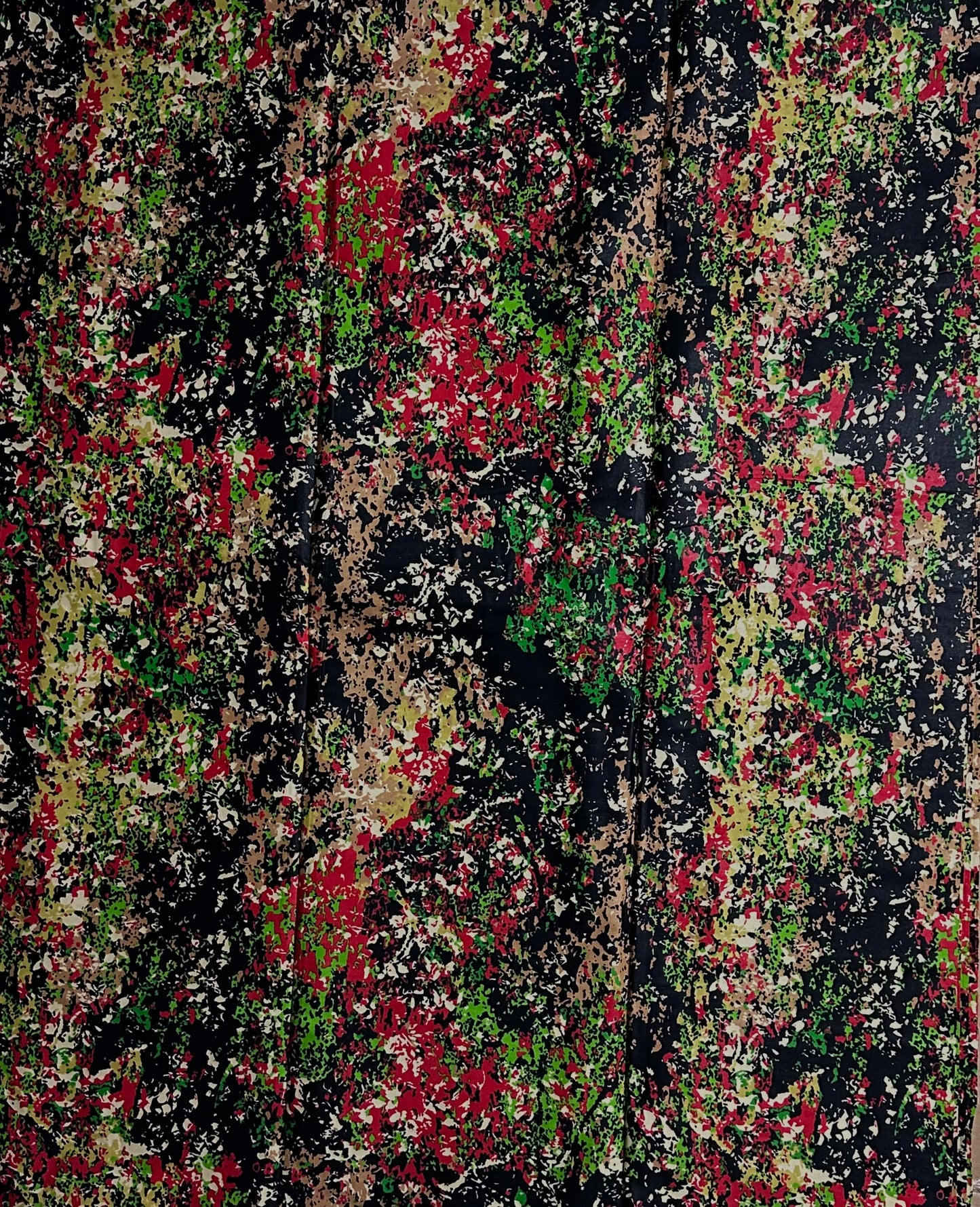 African Print Fabric, Ankara -Red, Green, Brown Fabric