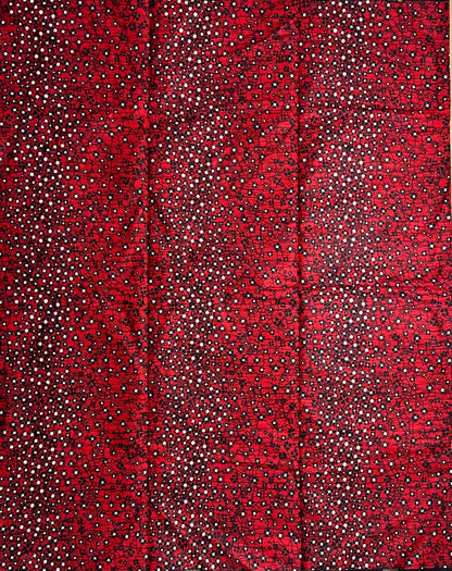 African Print Fabric, Ankara - Red Fabric