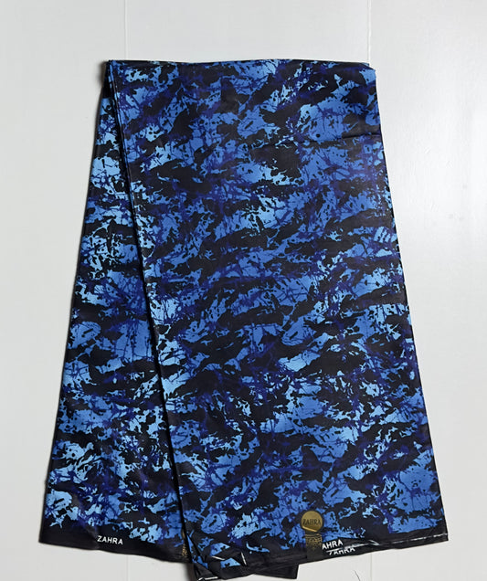 African Print Fabric, Ankara -Blue Fabric