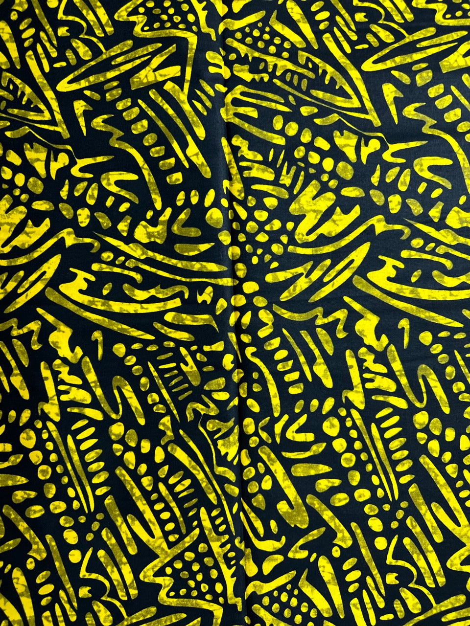 African Print Fabric, Ankara - Yellow Fabric
