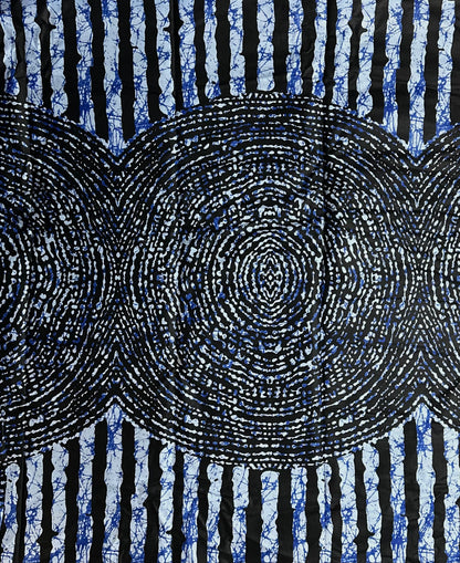 African Print Fabric, Ankara - Blue Fabric