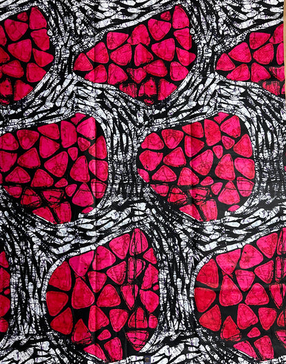 African Print Fabric, Ankara - Pink Fabric