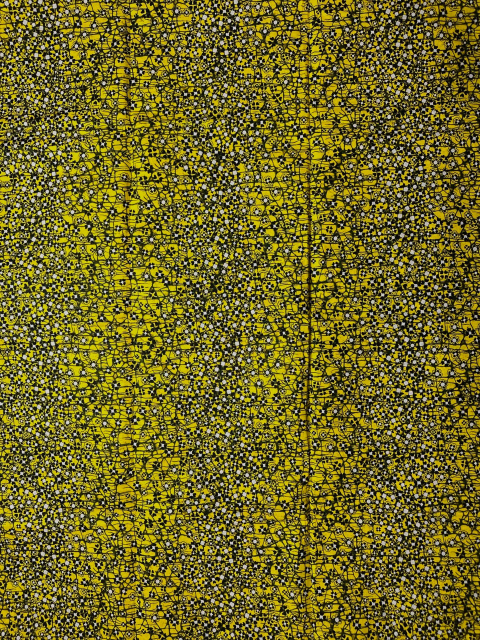 African Print Fabric, Ankara - Yellow Fabric