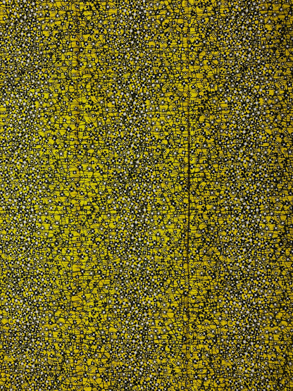 African Print Fabric, Ankara - Yellow Fabric