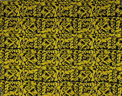African Print Fabric, Ankara - Yellow Fabric