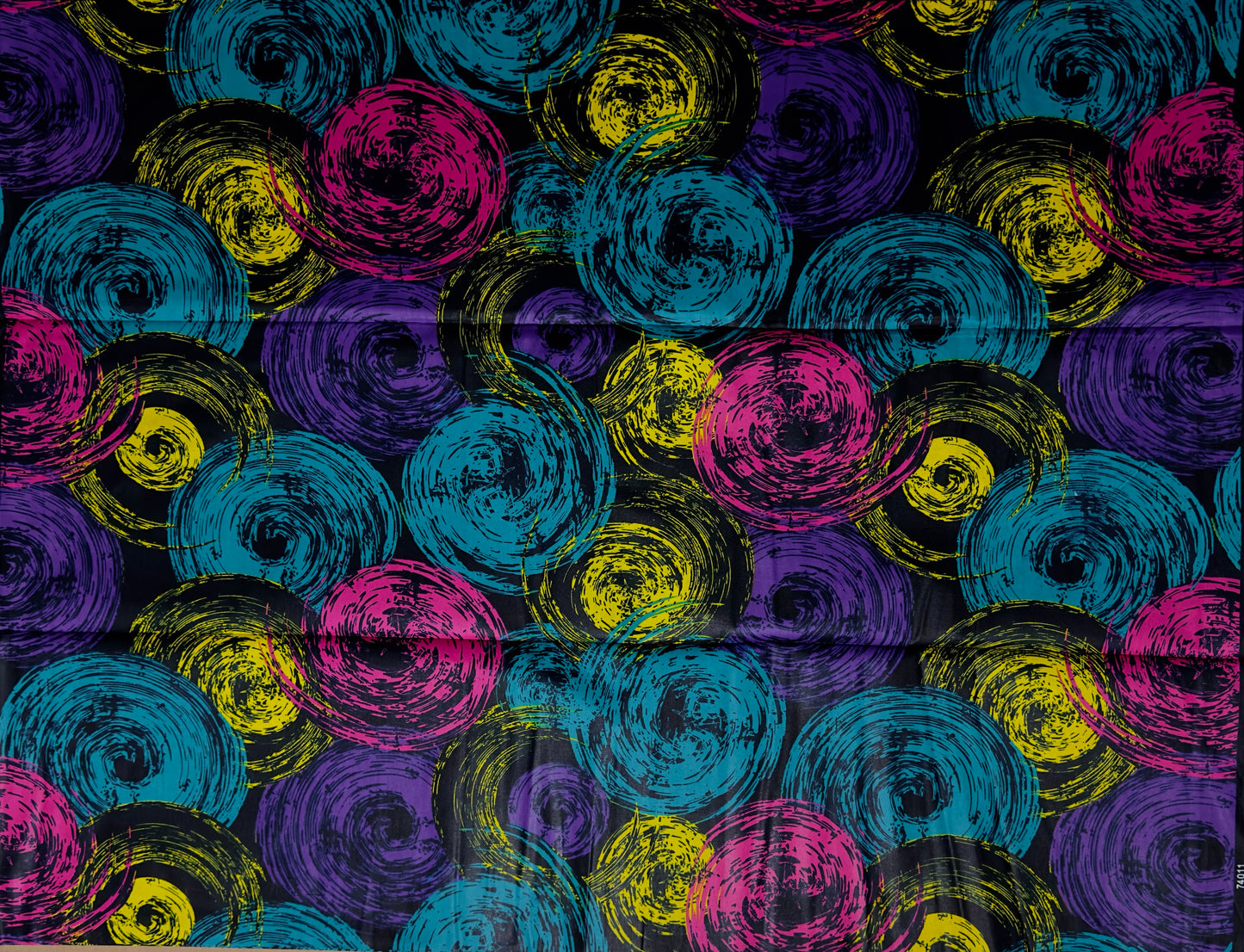 African Print Fabric, Ankara - Purple, Pink, Yellow Fabric