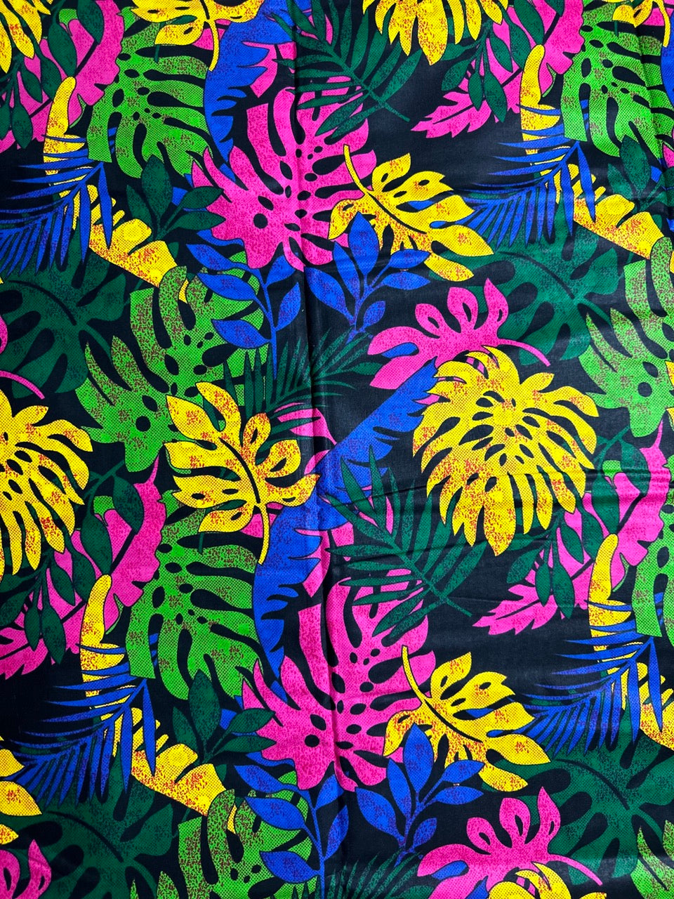 African Print Fabric, Ankara - Blue, Pink, Green, Yellow Fabric