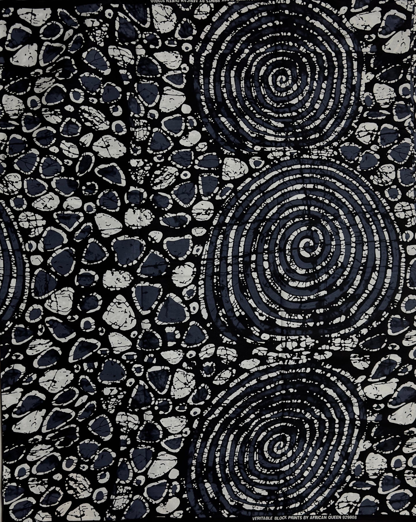 African Print Fabric, Ankara - Monochrome Fabric