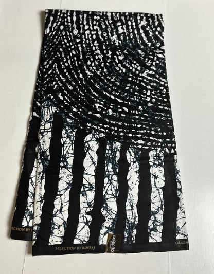 African Print Fabric, Ankara - Monochrome Fabric