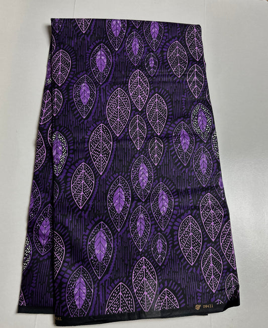 African Print Fabric, Ankara - Purple Fabric