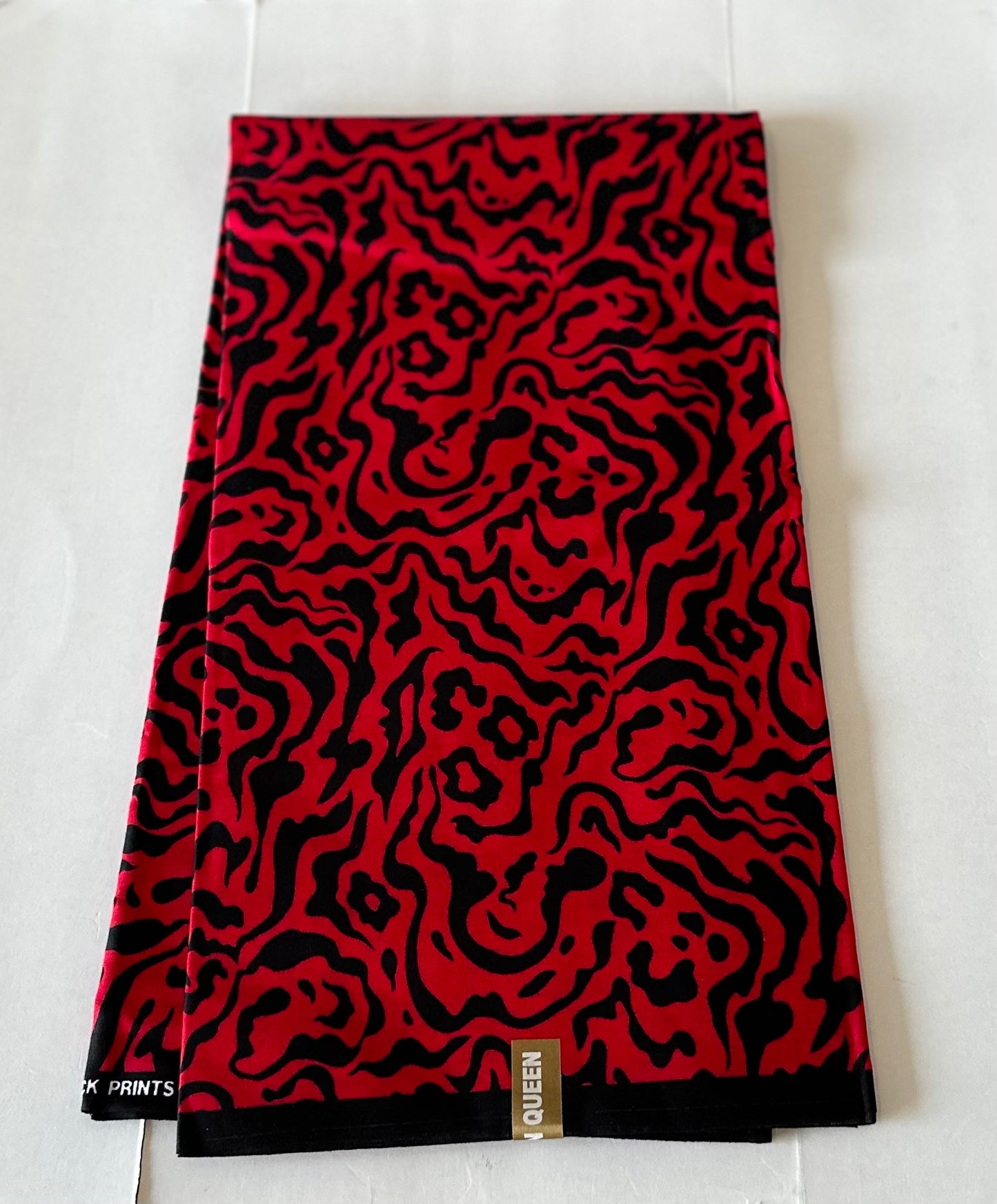 African Print Fabric, Ankara - Red Fabric