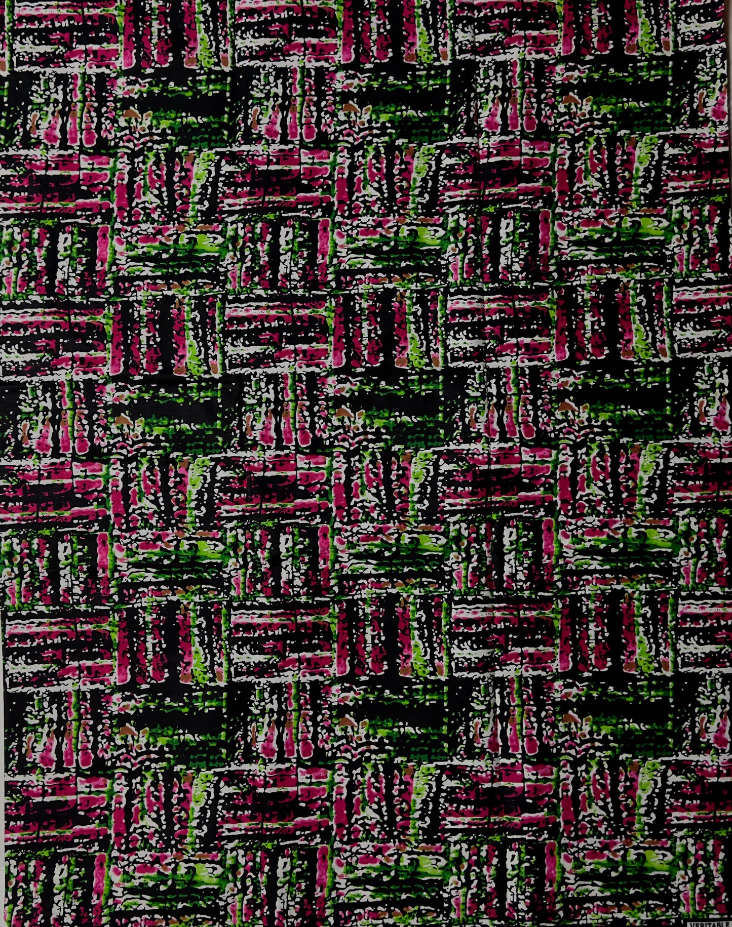 African Print Fabric, Ankara - Pink, Green, Fabric