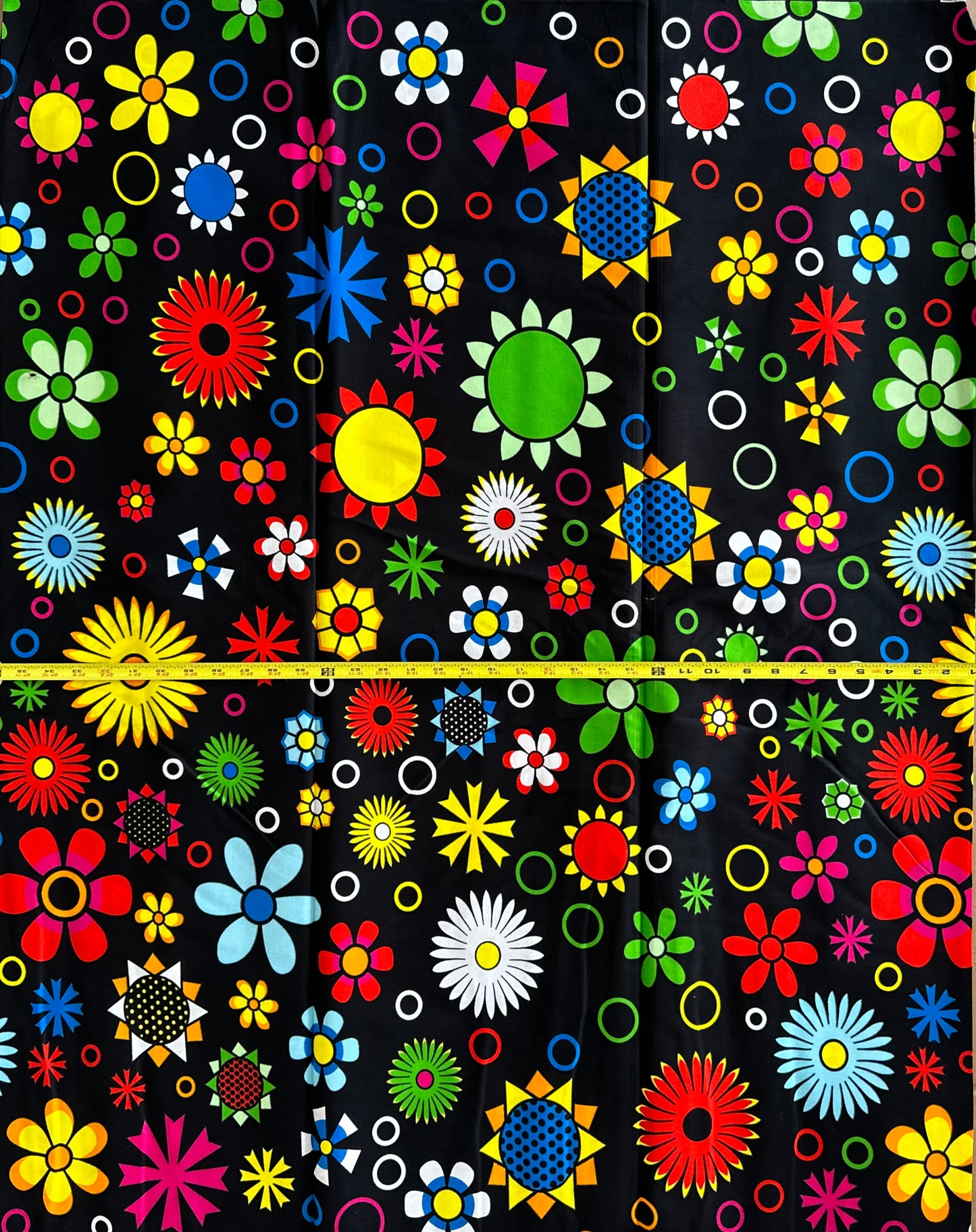 African Print Fabric, Ankara - Yellow, Green, Red Fabric