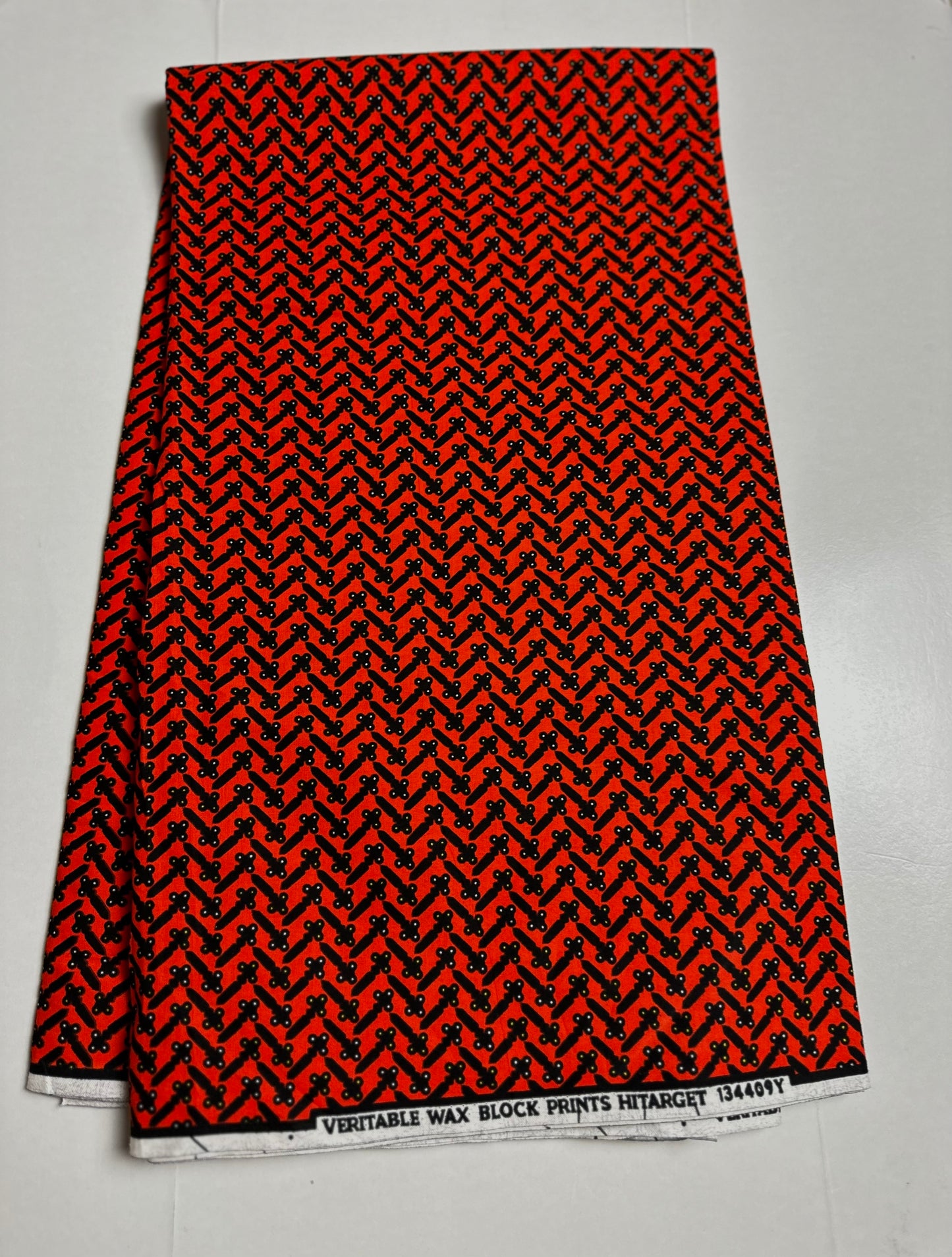 African Print Fabric, Ankara - Red Fabric