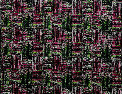 African Print Fabric, Ankara - Pink, Green, Fabric