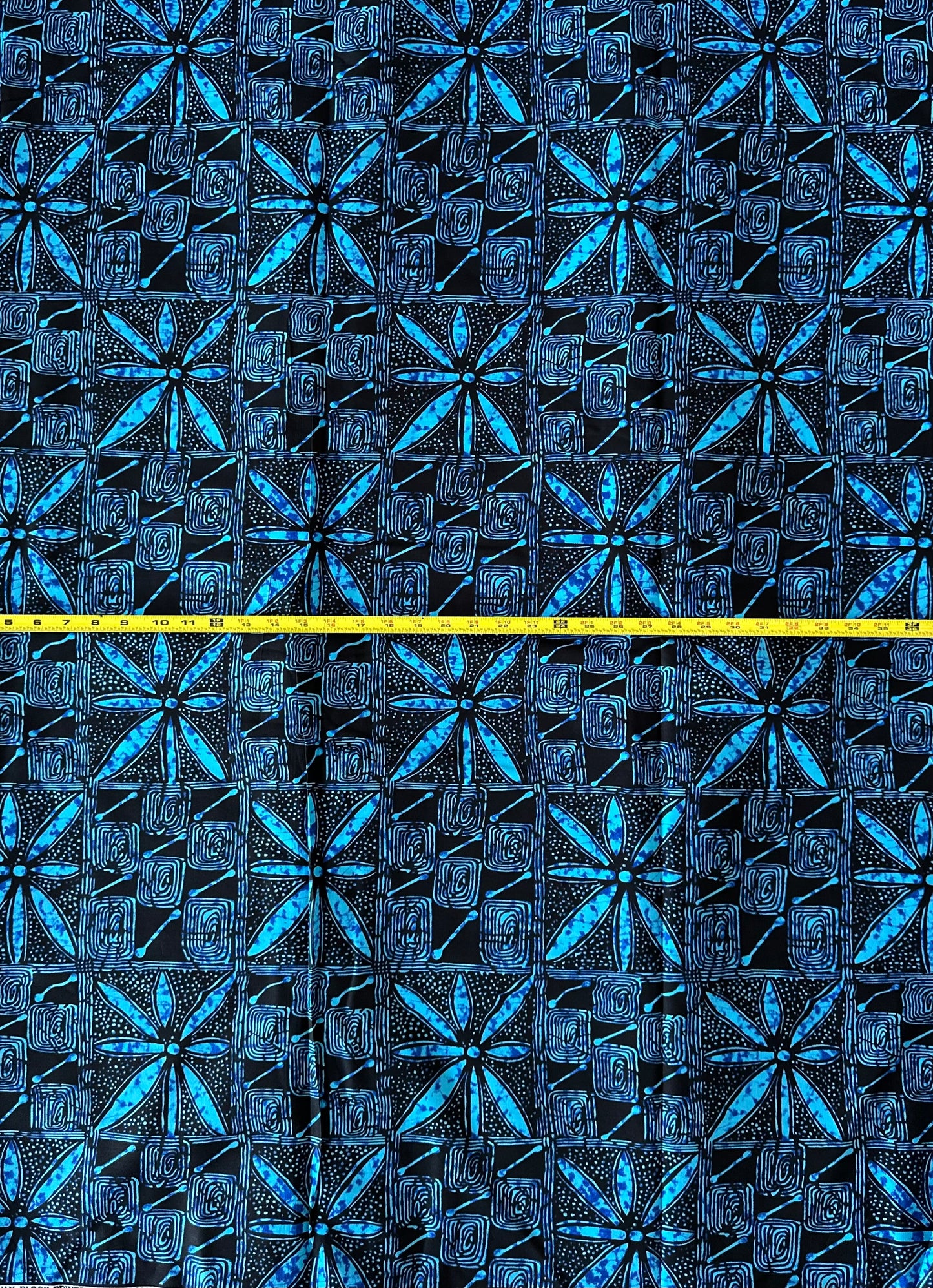 African Print Fabric, Ankara - Blue Fabric