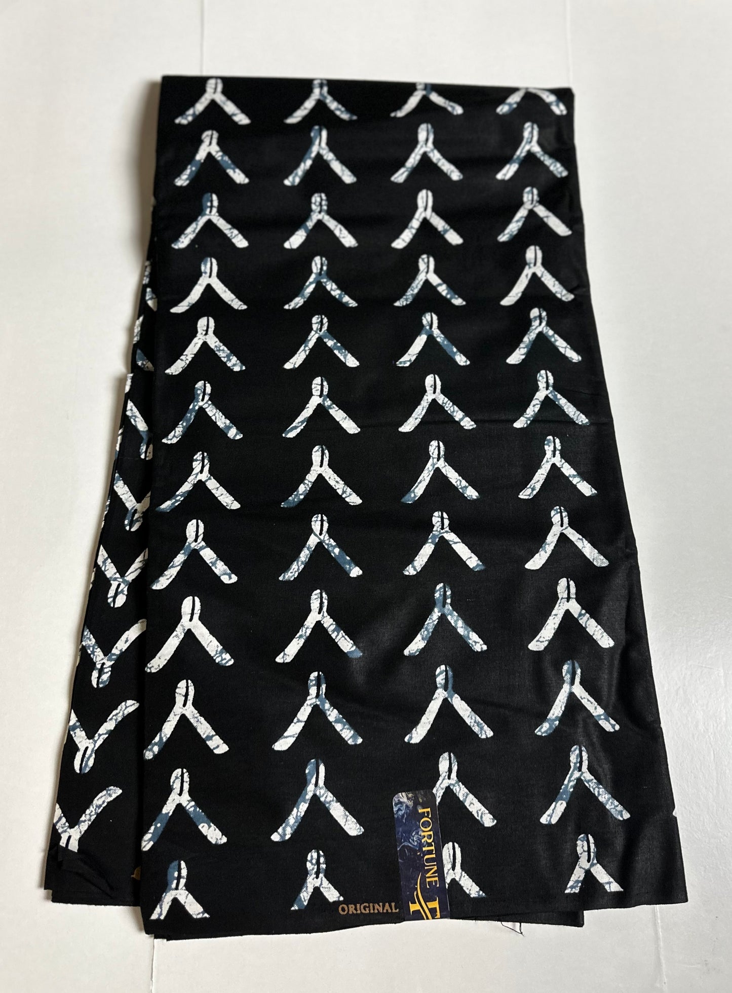African Print Fabric, Ankara - Black and White Fabric