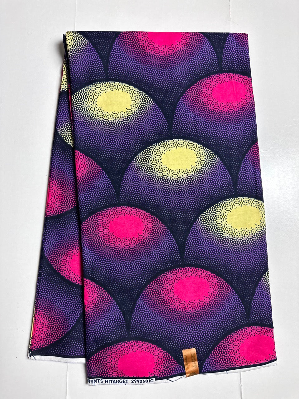 African Print Fabric, Ankara - Purple, Pink, Beige Fabric
