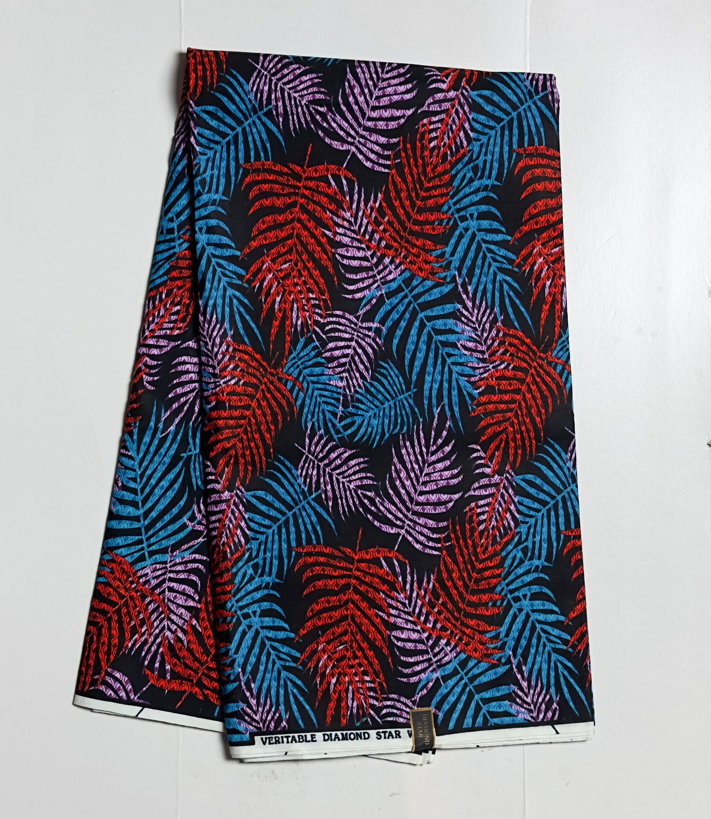 African Print Fabric, Ankara - Red, Blue Purple Fabric