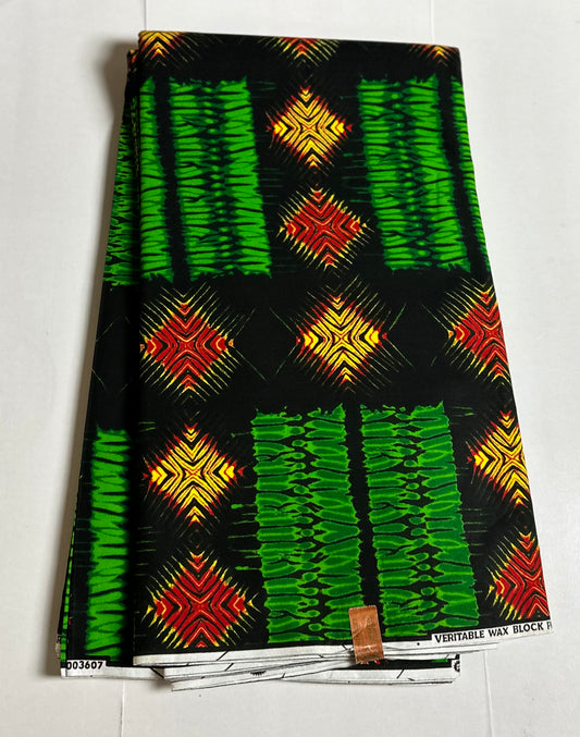 African Print Fabric, Ankara Fabric - Green Fabric