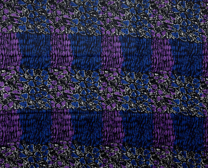 African Print Fabric, Ankara - Blue, Purple Fabric