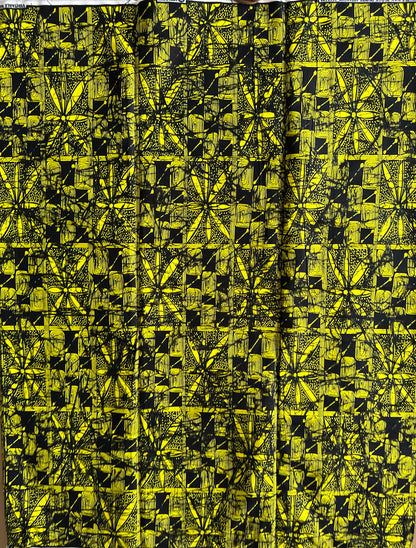 African Print Fabric, Ankara -Yellow Fabric, African Clothing