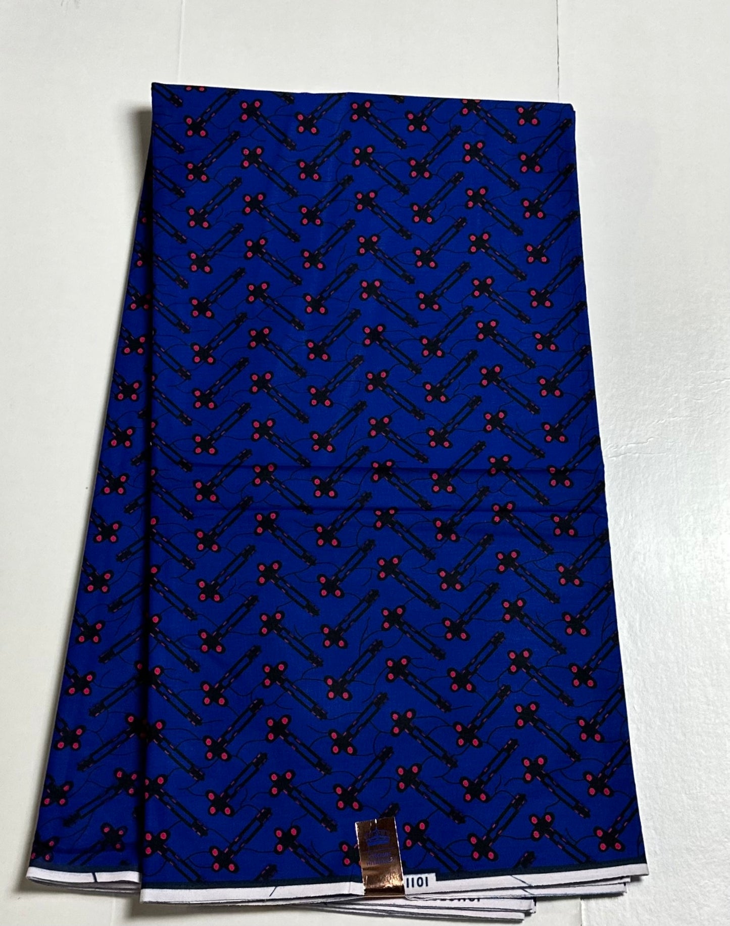 African Print Fabric, Ankara - Blue Fabric