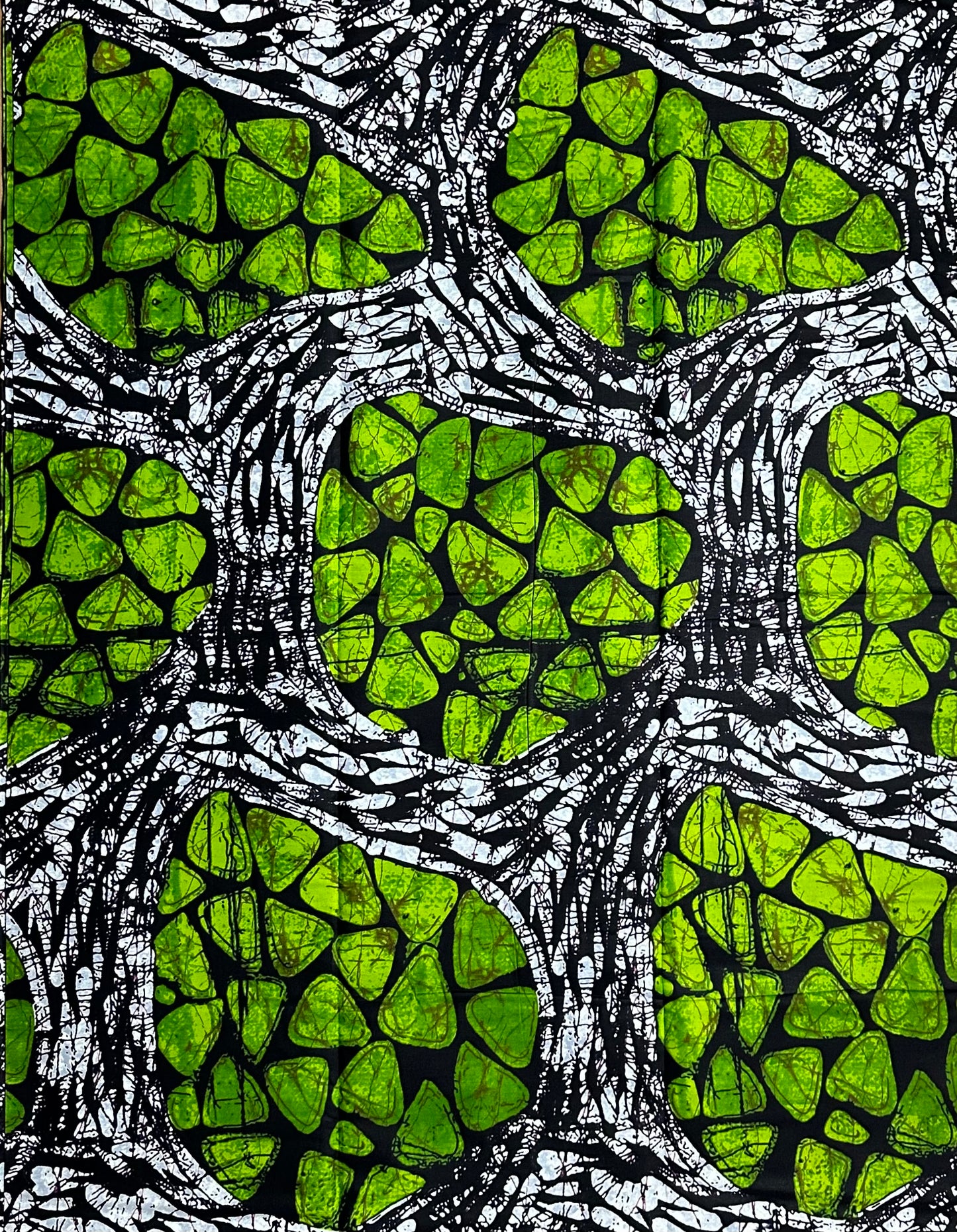 African Print Fabric, Ankara - Green Fabric
