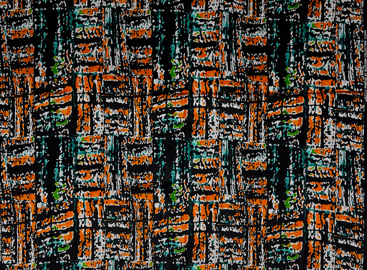 African Print Fabric, Ankara - Orange Fabric