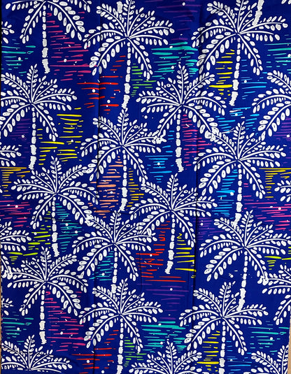 African Print Fabric, Ankara - Blue Fabric