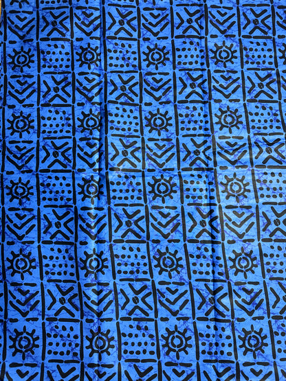 African Print Fabric, Ankara -Blue Fabric