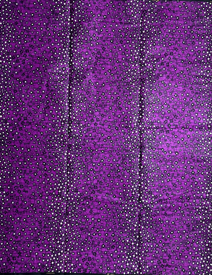African Print Fabric, Ankara - Purple Fabric