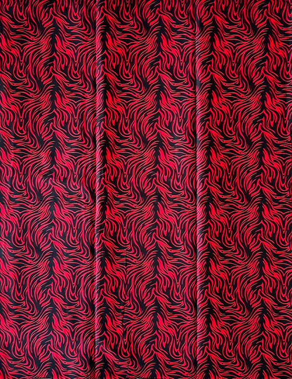 African Print Fabric, Ankara - Red Fabric