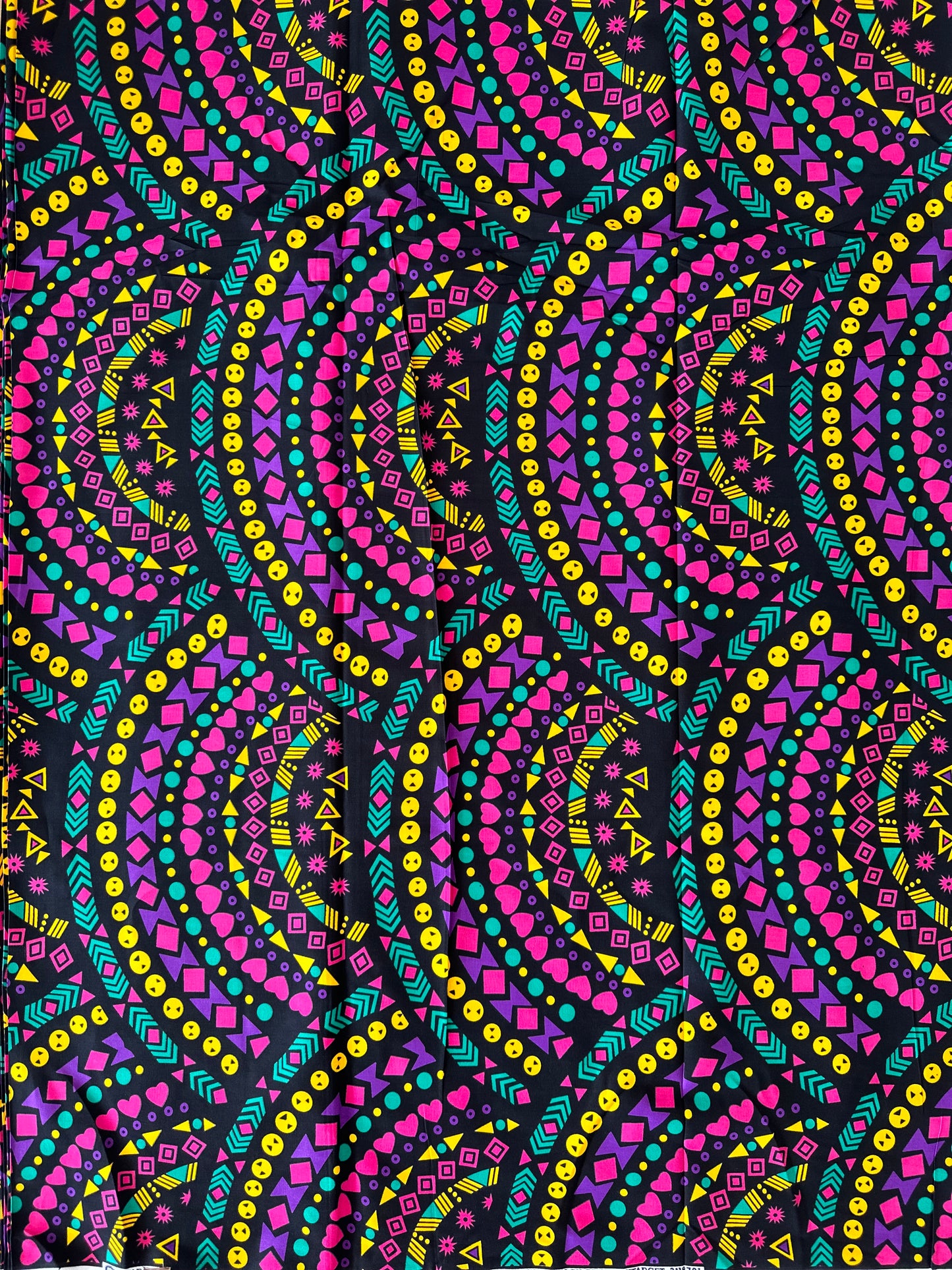 African Print Fabric, Ankara - Red, Pink, Yellow, Purple Fabric