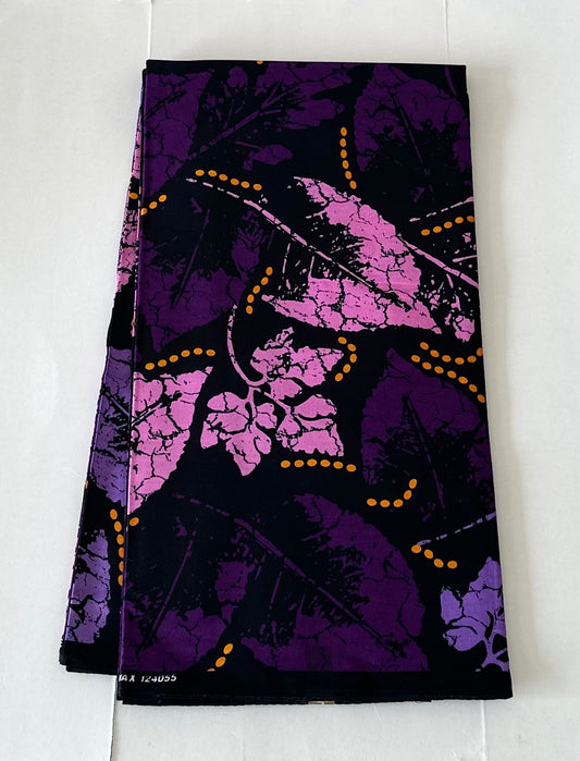 African Print Fabric, Ankara - Purple Fabric