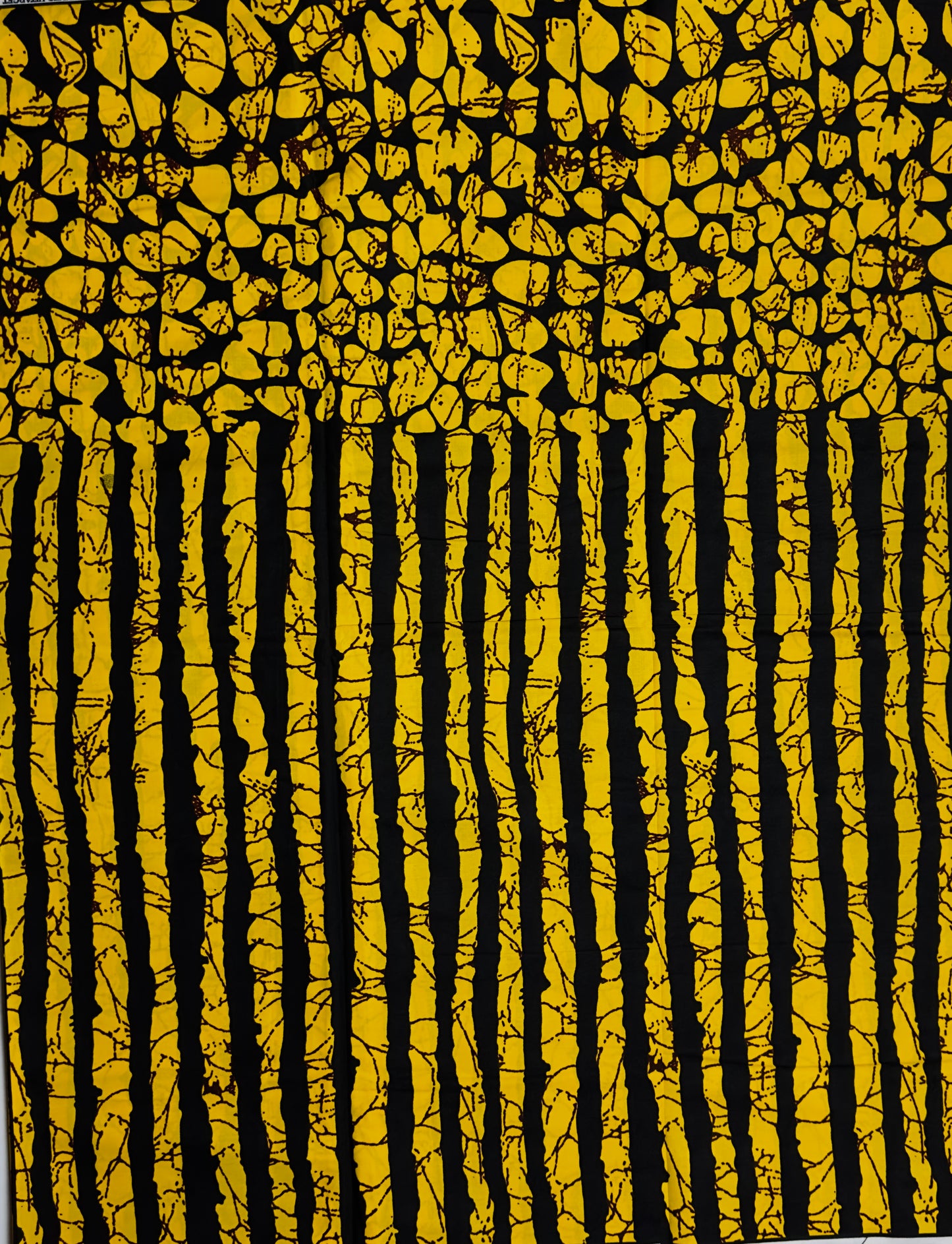 African Print Fabric, Ankara - Yellow Fabric