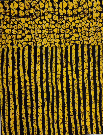 African Print Fabric, Ankara - Yellow Fabric