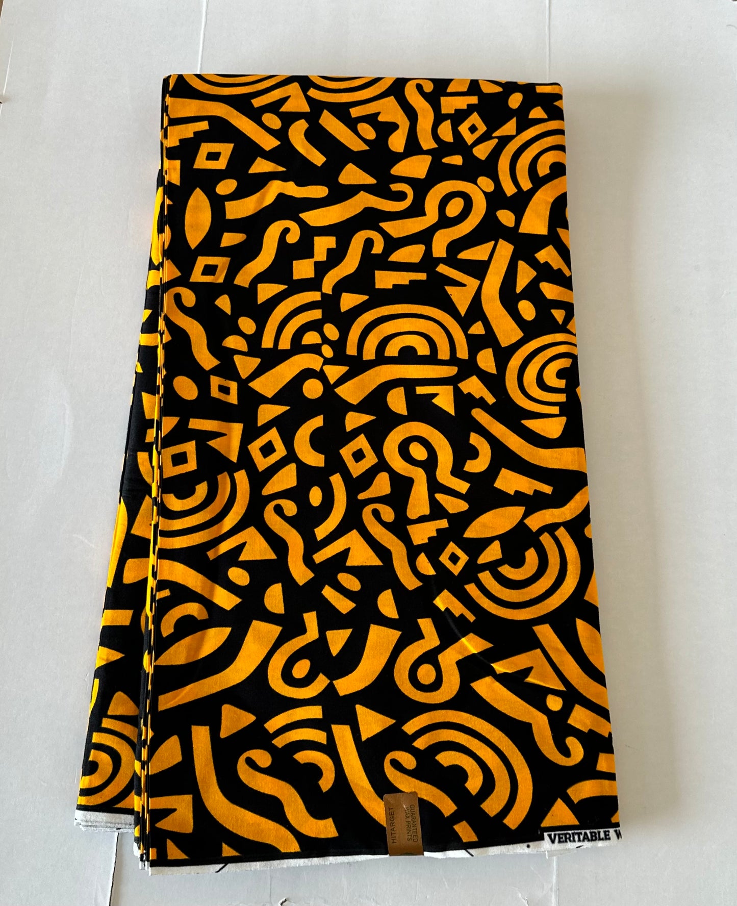 African Print Fabric, Ankara - Yellow Fabric