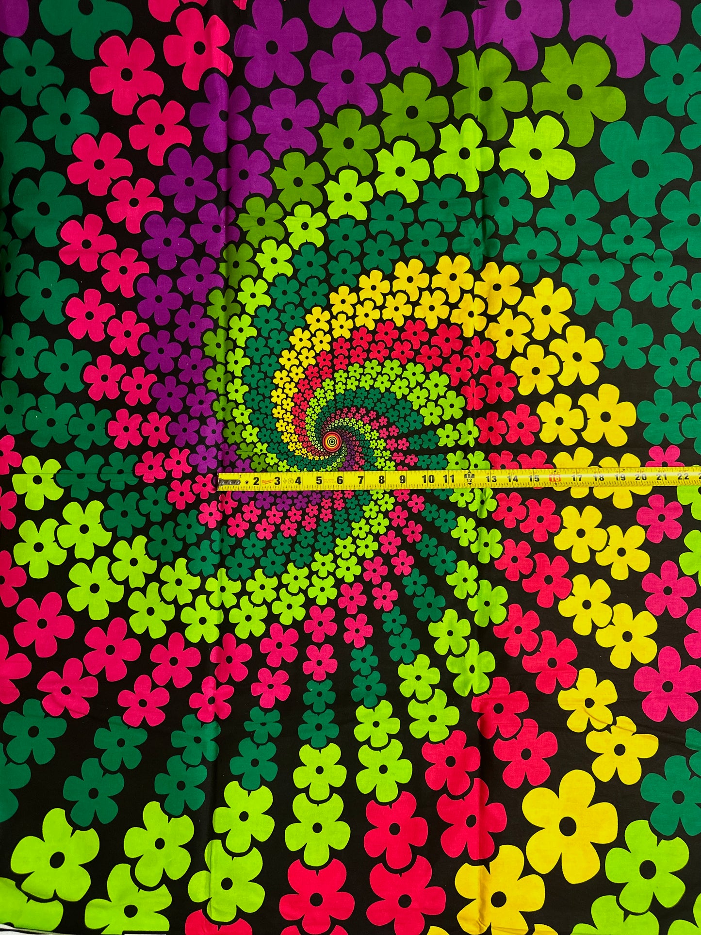 African Print Fabric, Ankara - Green, Pink, Yellow Fabric