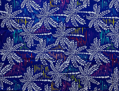 African Print Fabric, Ankara - Blue Fabric