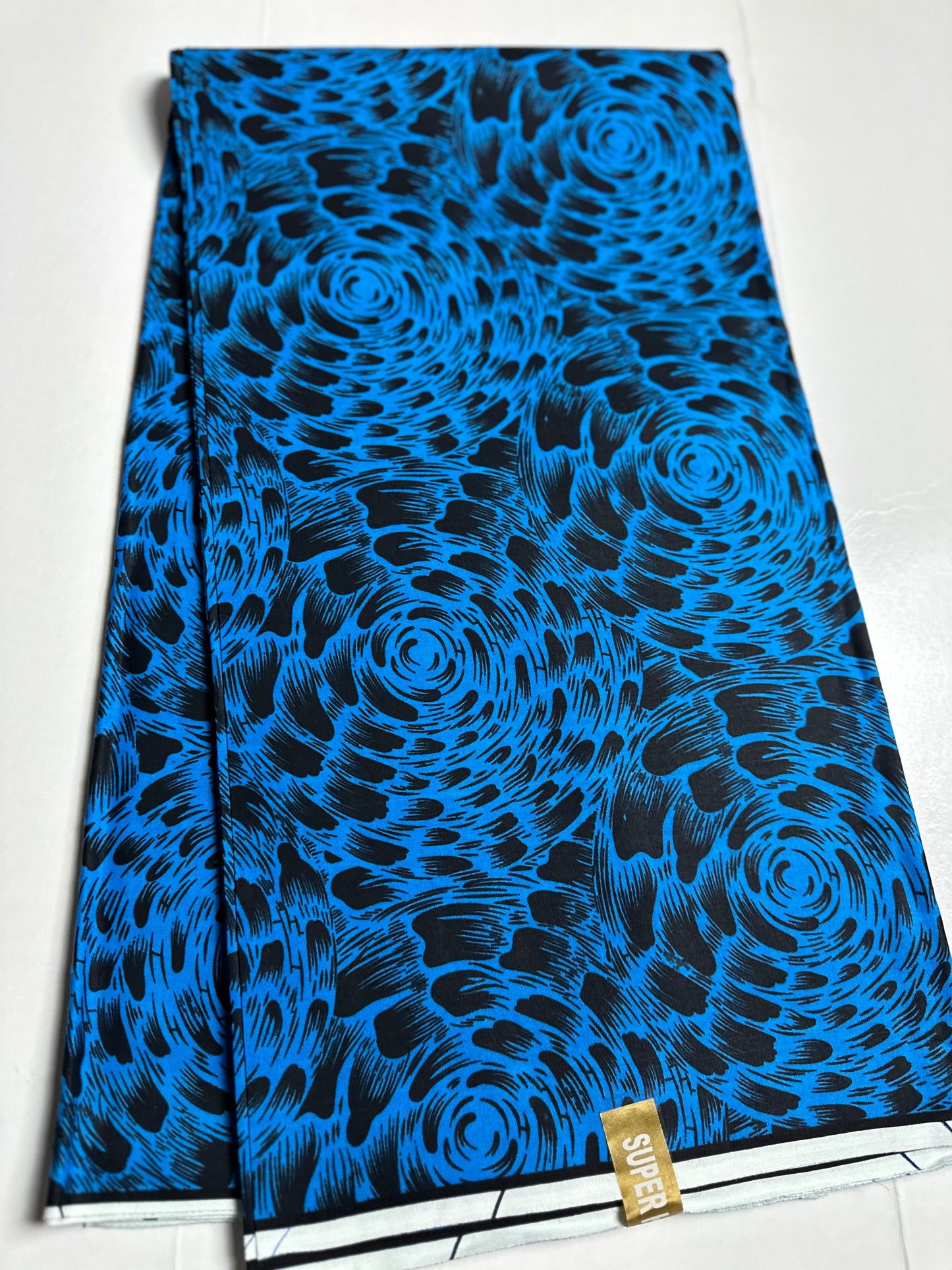 African Print Fabric, Ankara - Blue Fabric