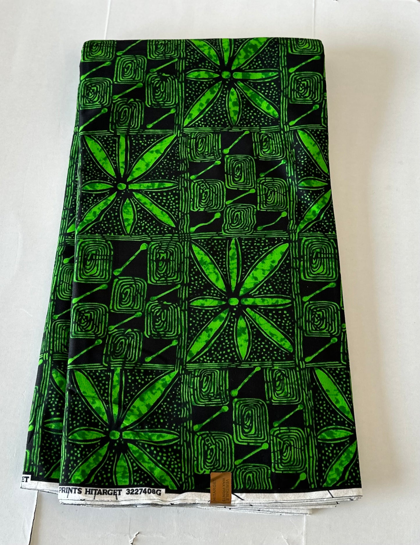 African Print Fabric, Ankara - Green Fabric